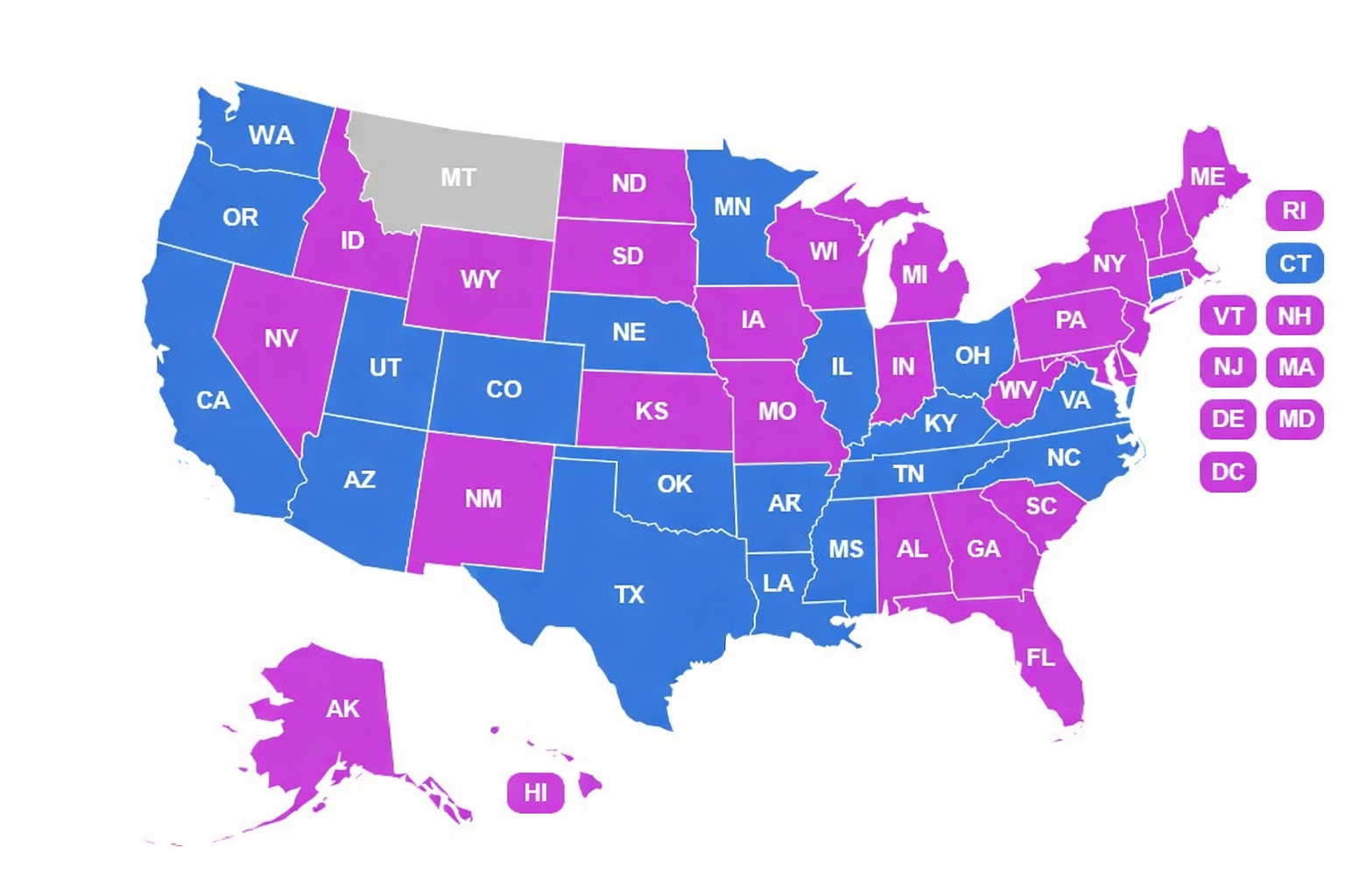 Service Coverage Map - Core Consultants of America
